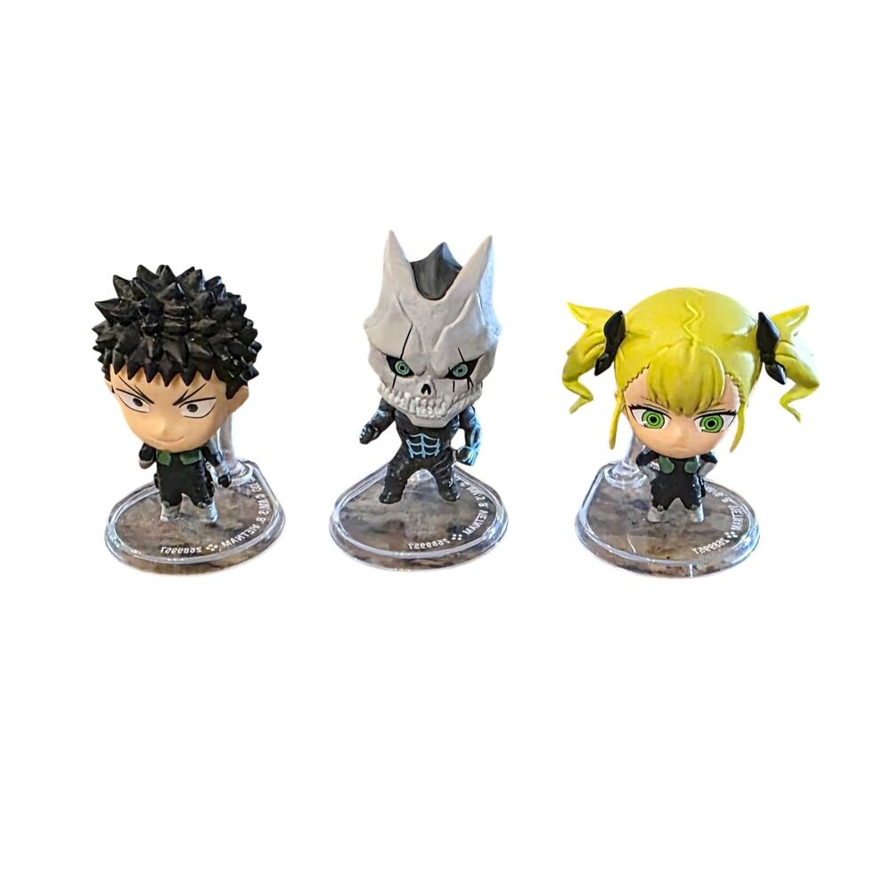 Bandai Kaiju No. 8 Capsule Figures Lot of 3 Kafka Hibino Kikoru Shinomiya